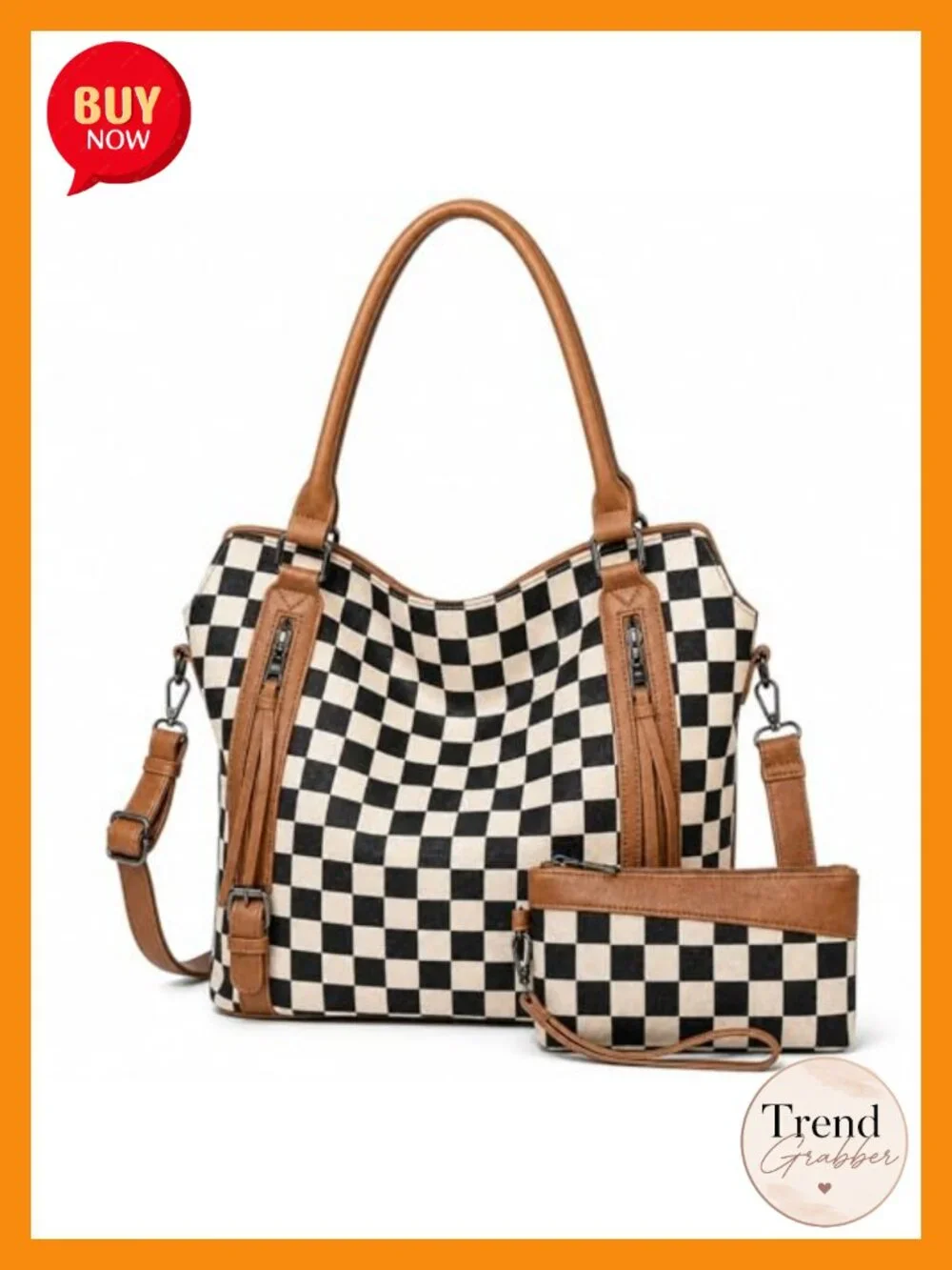 Large Hobo Shoulder Bag with Multiple Pockets Vintage Canvas Leather Tote for